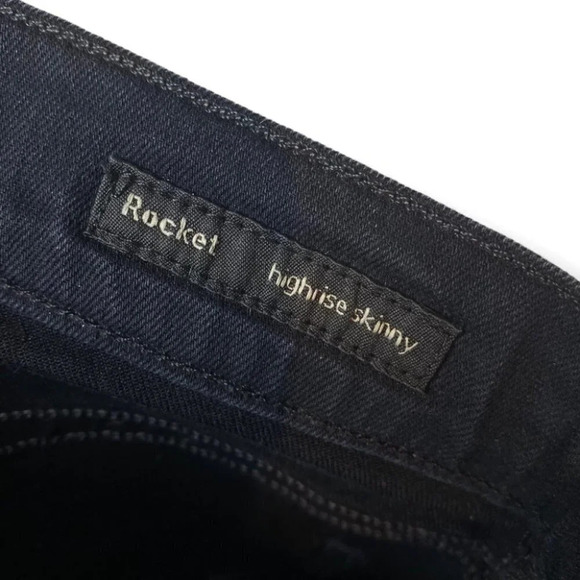 Citizens of Humanity Rocket High Rise Skinny Black Distressed  Jeans 25 - Picture 14 of 14